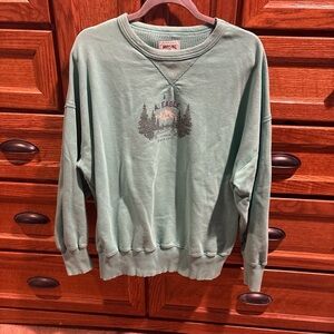 American Eagle Mint Green Graphic Sweatshirt S